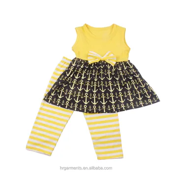 Jangkar Pola Anak Musim Panas Pakaian Anak Bermain Partai Rok Dan Celana Set Baru Desain Sederhana Lucu Bayi Perempuan Pakaian Buy Anak Butik