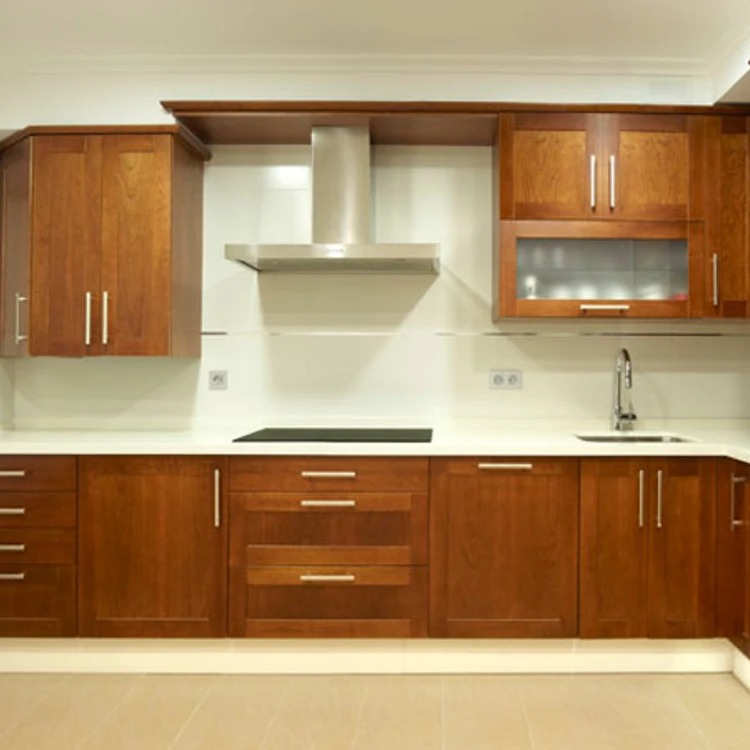 Modern Modular Wood Veneer Grain Kitchen Cabinets View Kitchen