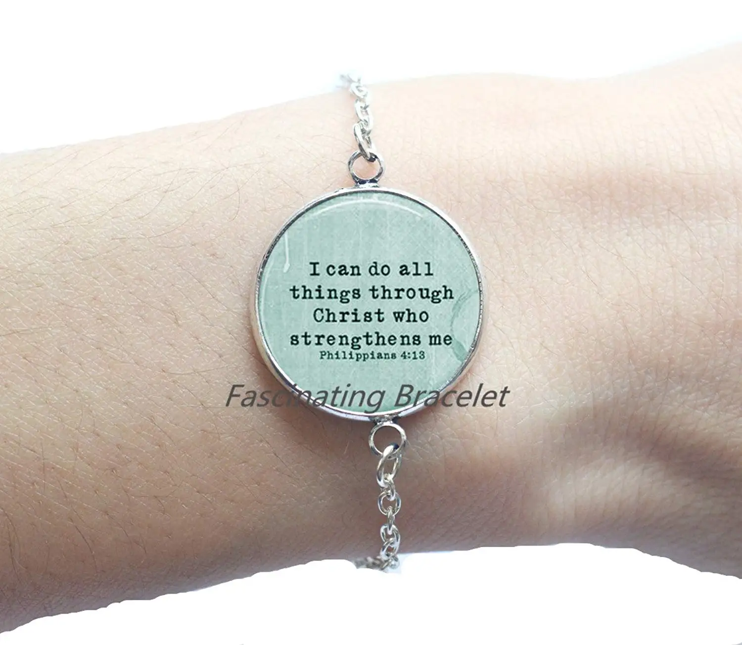 Fashion Bracelet,SCRIPTURE Bracelets Philippians 4:13 Scripture Jewelry Encouragement Bible Quote Bracelets Quote Jewelry Christian Bracelets Gift for Christian,AE0003