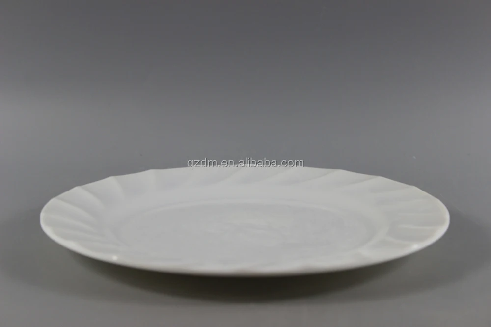 8.75 Inch Wavy Edge Melamine Dinner Plates