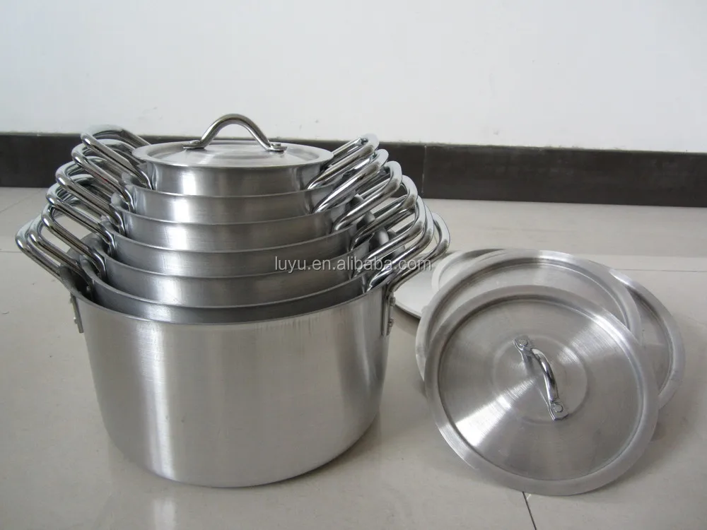 Hot Sale 6pcs Satin Sanding Aluminum Pot Cookware Set Buy Aluminum