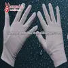 White Cotton Gloves Snap Button Fastening for Groom Dress Waiter Severing
