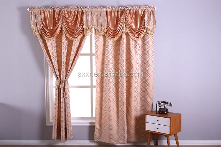 Luxurious Oem Fancy Living Room Curtains With Valance Buy Oem Valance   HTB1ES7Ce26TBKNjSZJiq6zKVFXaq 