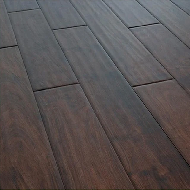 Hand Scraped Acacia Hardwood Flooring Walnut Color - Buy Hand Scraped