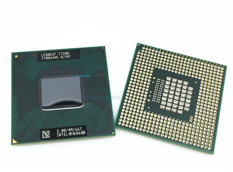 1pcs x Intel SL9SF Core 2 Duo Mobile T7200 2.00GHz/4MB/667MHz Socket M CPU 