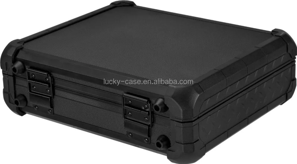 Aluminum Traveling Pistol Case Gun Gear Hard Case 2 Layer Foam Padding