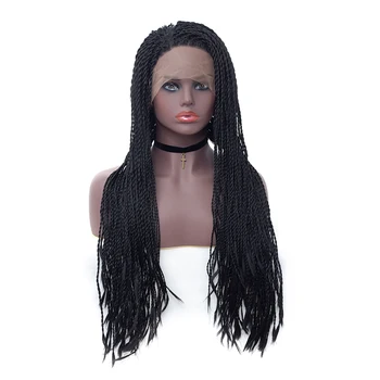 Best Selling Afro Kenya Long Lace Front Wig Wholesale Braided Wigs For ...