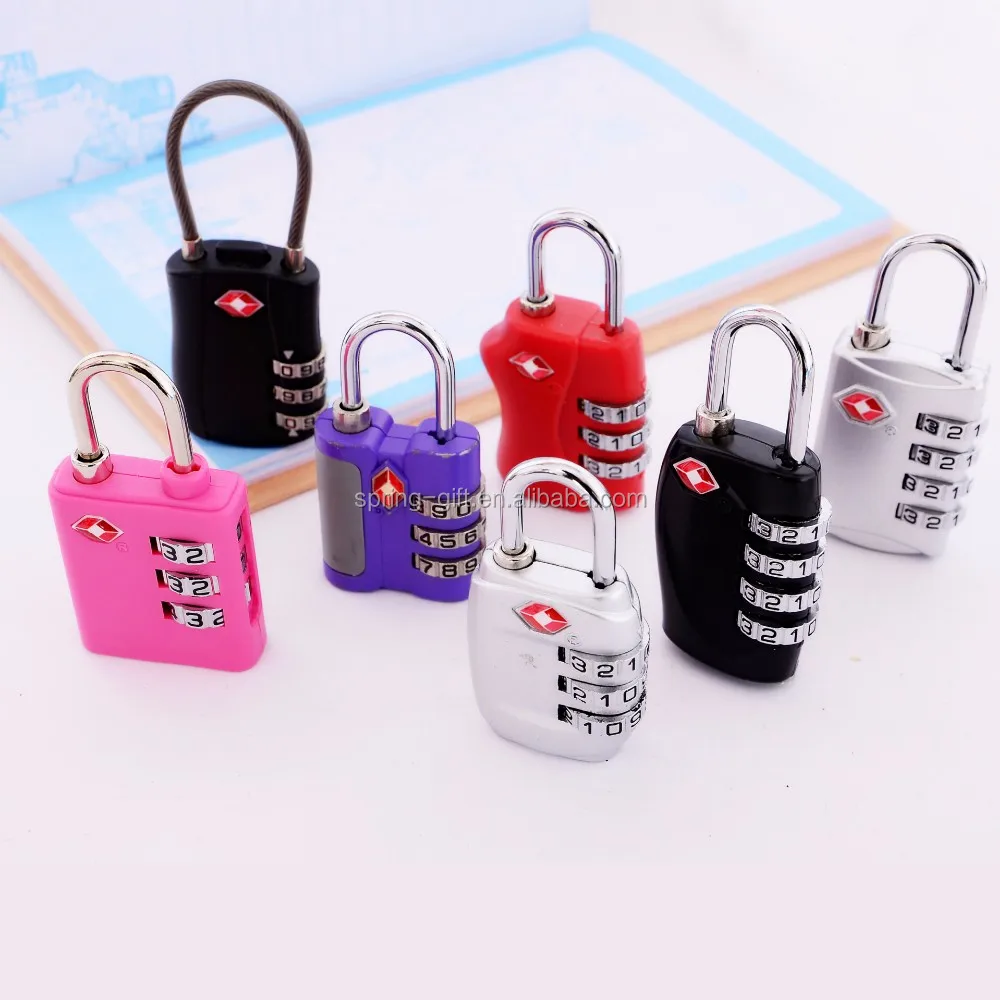 Tsa Resettable 3 Digit Dial Combination Travel Luggage Lock Tsa