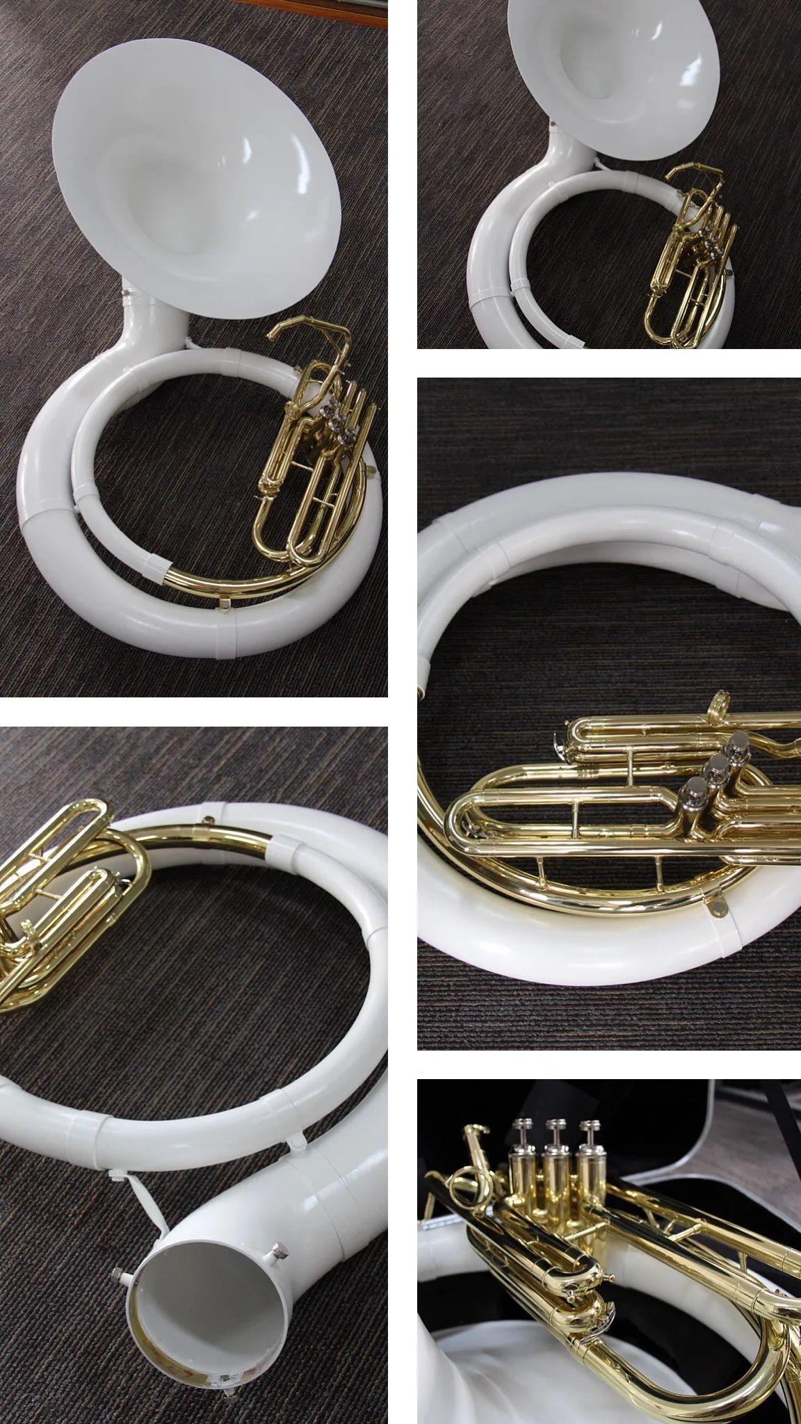 Fiberglass Good Quality Sousaphone Cheap 3 Vavles Sousaphone For Sale
