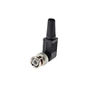 BNC Male Adapter Video Connectors 90 Degree Right Angle For CCTV Coaxial Cables, L shape design, Solderless