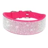 Berry Drop-shipping Rhinestone Adjustable Soft Velvet Per Dog Collar