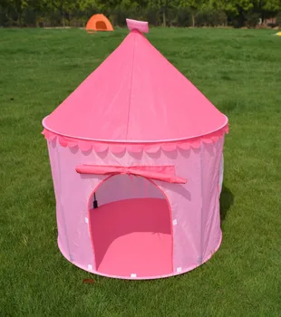 girl play tent house