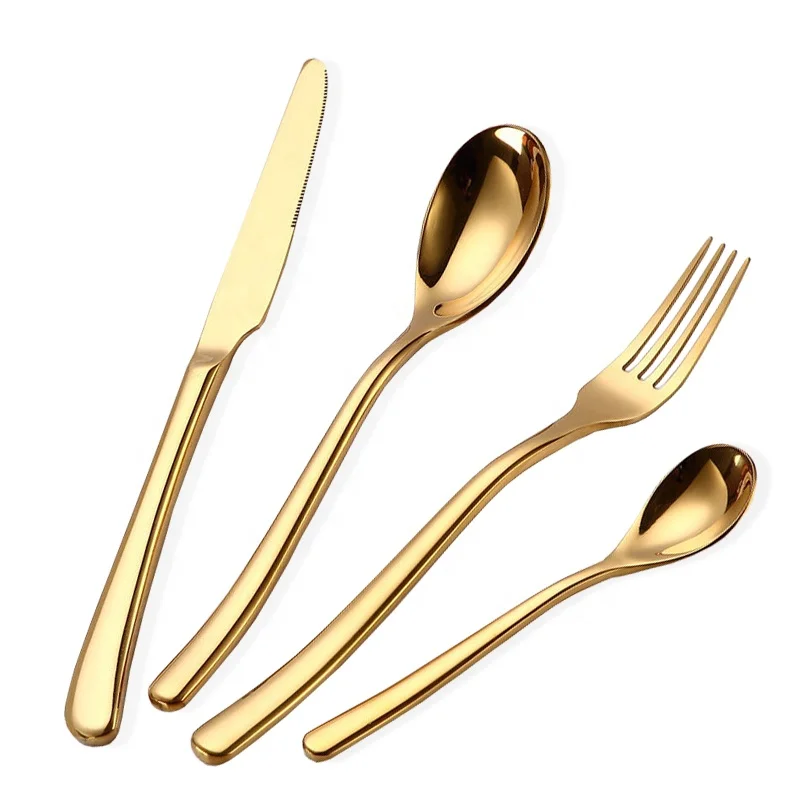 Eco Friendly Dubai Knife Fork Spoon Gold Plated Flatware Wholesale ...