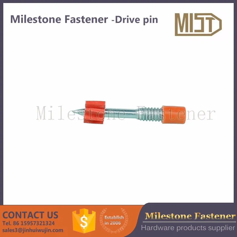 M1/4 Threaded Studs Concrete Powder Actuated Fastener Nail With Red Flute Buy Powder Actuated