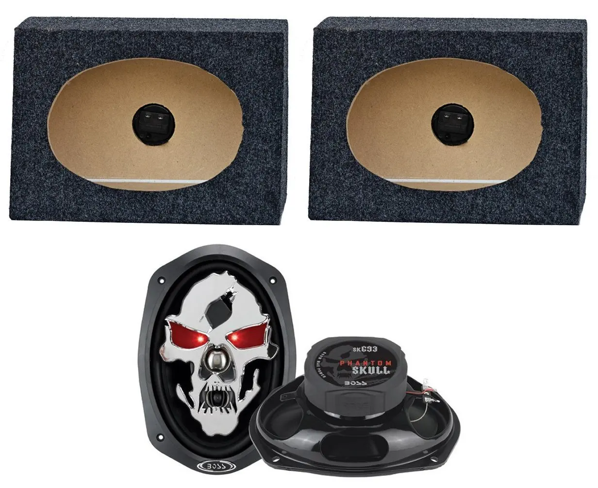 Buy 2 Boss SK693 6x9 600W 3 Way Car Speakers 2 QTW6X9 Angled 6x9 