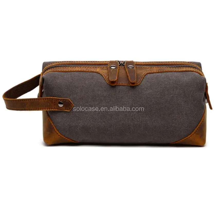 Leather Dopp Kit Cosmetic Bags