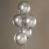 Trade Assurance 12inch metallic silver color chrome balloons