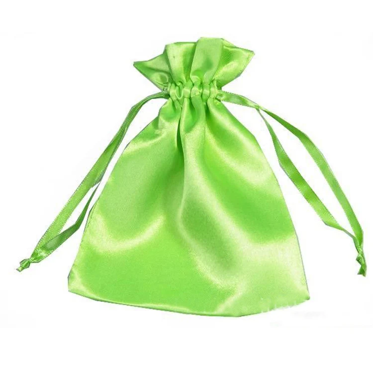 green satin bag