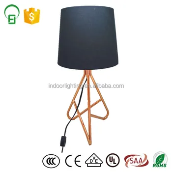 rose gold and black lamp