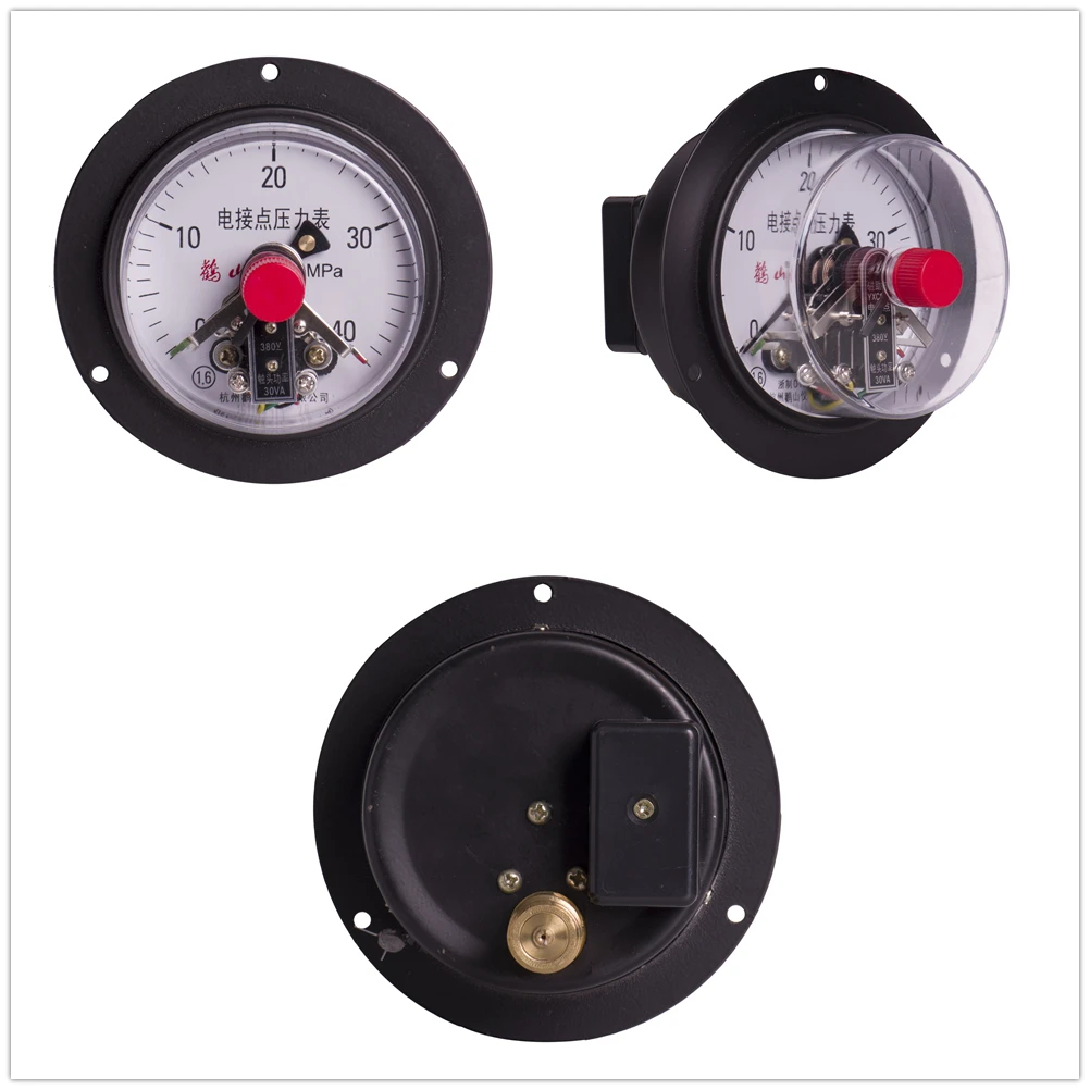 100mm Switch Contacts Pressure Gauge With Flange,Wire Contact Pressure Gauge Buy Panel Mount