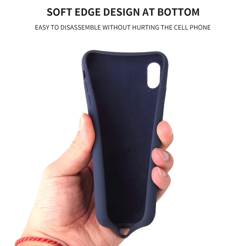 Black Phone Case For iPhone X Case Genuine Liquid Silicone Back Cover Phone Shell For iPhone 6/7/8/Xs Max Rubber Case.jpg