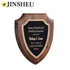 manufacturer custom made shield shape wooden award plaques