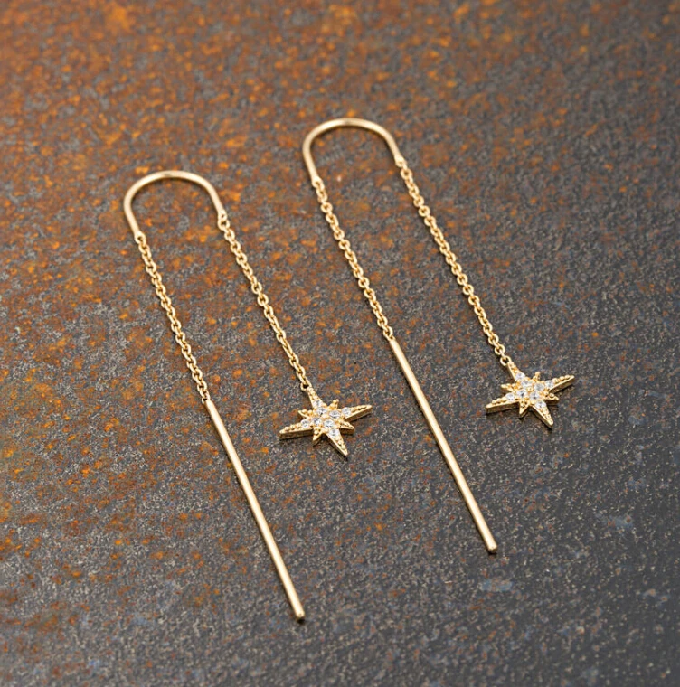 Women Long Earrings Star Earring And Gold Plated 925 Silver Jewelry 2019 Fashion Fine Earrings Buy Wholesale Clover Earrings For Women 925 Sterling Silver Stud Earrings Gold Earrings Jewelry Women Product On Alibaba Com