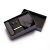 wholesale custom paper bow tie packaging box + poly neck tie+pocket square +cufflink +tie bar