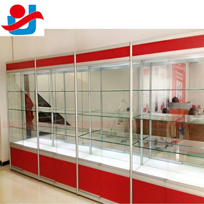Stronger Aluminum Frame Glass Showcase With Adjustable Glass Shelves Buy Corner Showcase