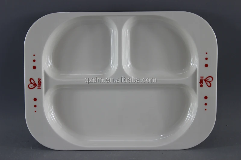 Custom-made Melamine 3 Division Plate for children Kids
