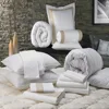 value pack super quality white hotel bedding set bed in a bag comforter sets