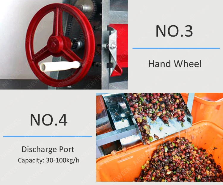 NEWEEK America market hand cacao peeling coffee bean pulper for sale