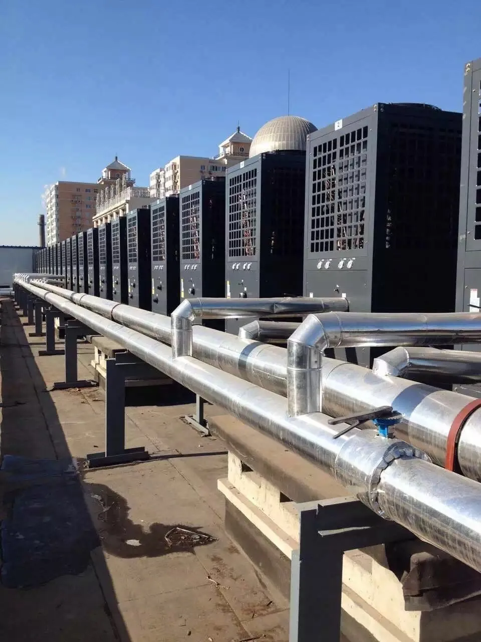 Image showcasing 47.3KW Electric Greenhouse Heater - Power World Air Source Heat Pump ...