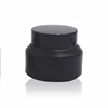 Premium 50g opaque matte black glass jar with black lid 15g 30g 100g cometic glass jars for cream