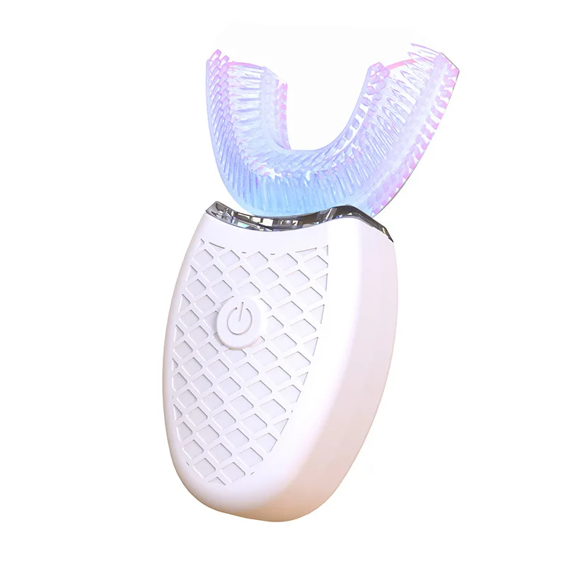 تصميم لطيف U شكل فرشاة الأسنان الكهربائية 360 درجة كامل التلقائي قابلة للشحن 360 فرشاة الأسنان