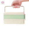 Wholesale price Bamboo Fibre Plastic Lunch Box With 3 layses