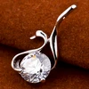 100% genuine sterling silver goose cz stone pendant necklace wholesale