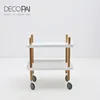famous design block table 2 tray rolling serving cart for living room dining room cafe