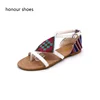 Design flash ethnic style purse comfortable sandals healthy sandals ladies fancy flats