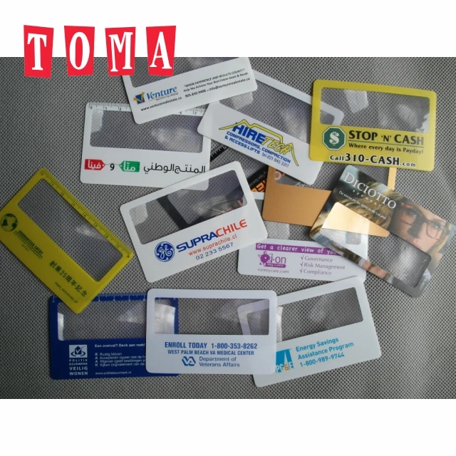 Business Card Pocket Magnifier Ruler Professional Name Card Magnifying ...