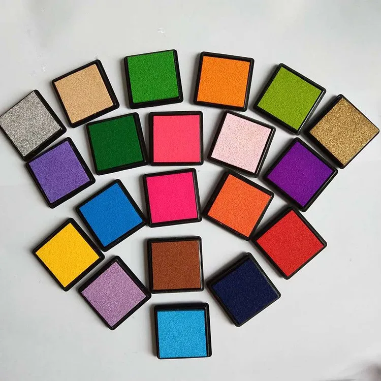 4x4 children diy puzzle finger painting color ink rubber seal