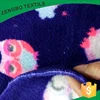 cartoon owl printed knitted coral fleece fabric for pajamas and blanket