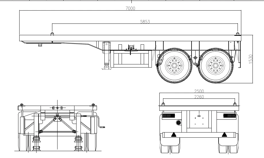 3 Axles 40ft Flat Bed Container Box Loader Container Trailer - Buy Flat 