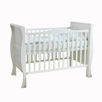 wooden sleigh cot