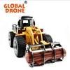 Huina toys 1590 1:18 6ch wood grasper machines hop truck charging 2.4G rc car 2018 super mini excavator for kids