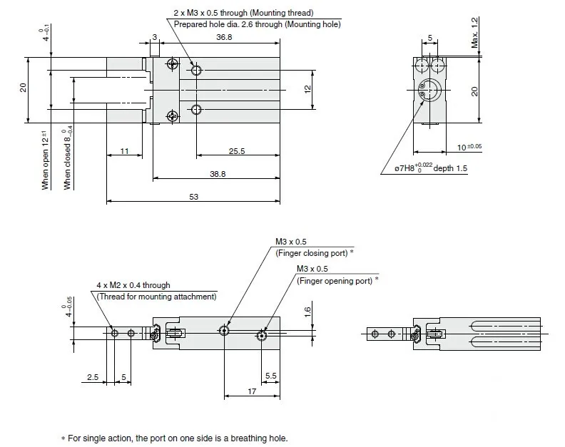 Smc Type Parallel Style Air Gripper Mhz2-6d - Buy Air Gripper,Finger ...