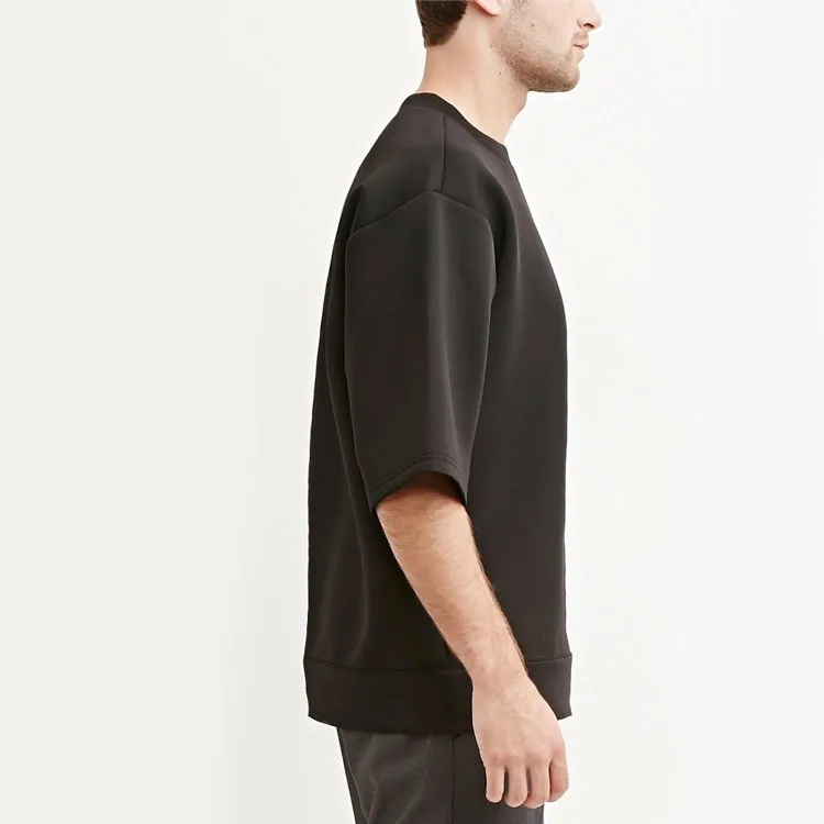 Wholesale High Quality Dropped Shoulders Men's Half Sleeve T Shirt And