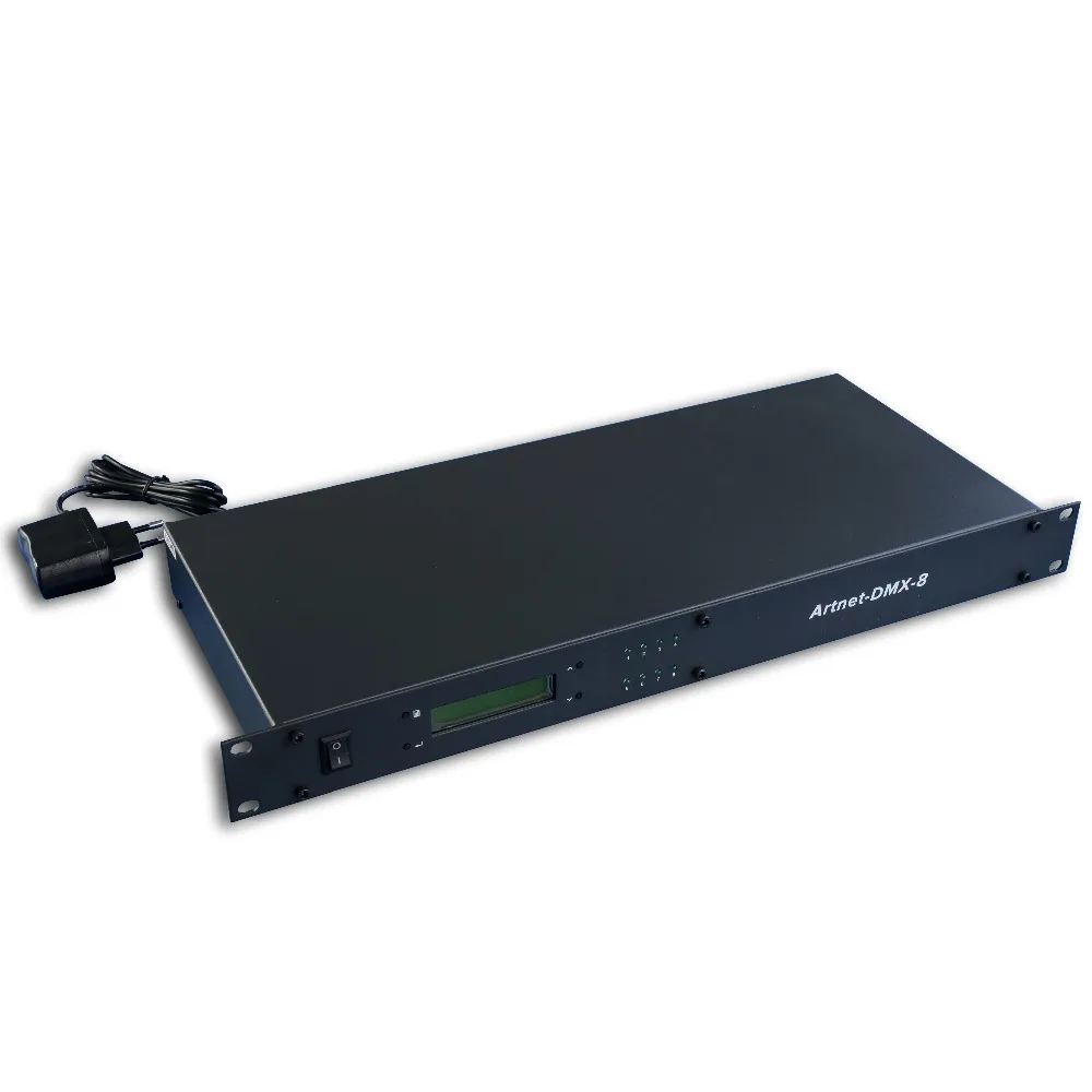 Artnet-DMX-8;ArtNet into DMX converter;convert the Artnet network data package into DMX512 data;512channel *8 ports controller