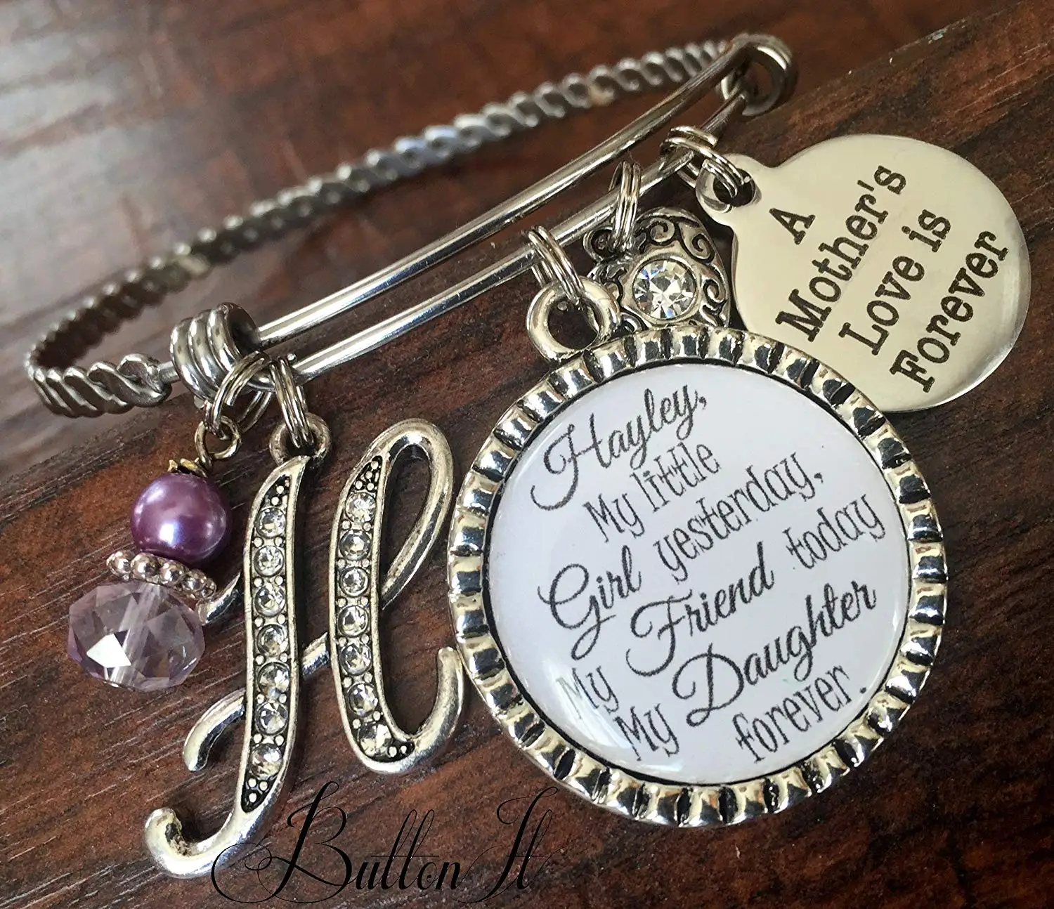 mother charm bracelet personalized