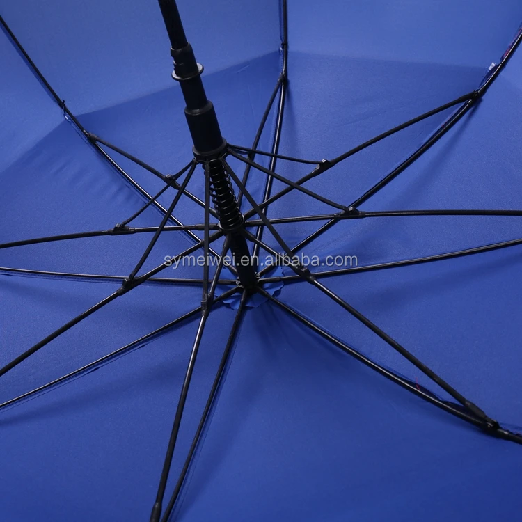 Golf Umbrella With Company Logo Customized Color Ads Navy Blue Double